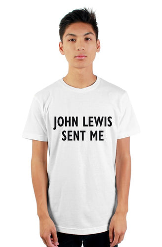 John Lewis Sent Me T - Black on White